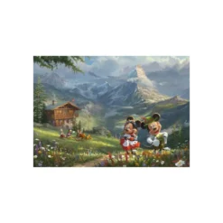 Puzzle Disney Mickey et Minnie dans les Alpes - 1000 pièces