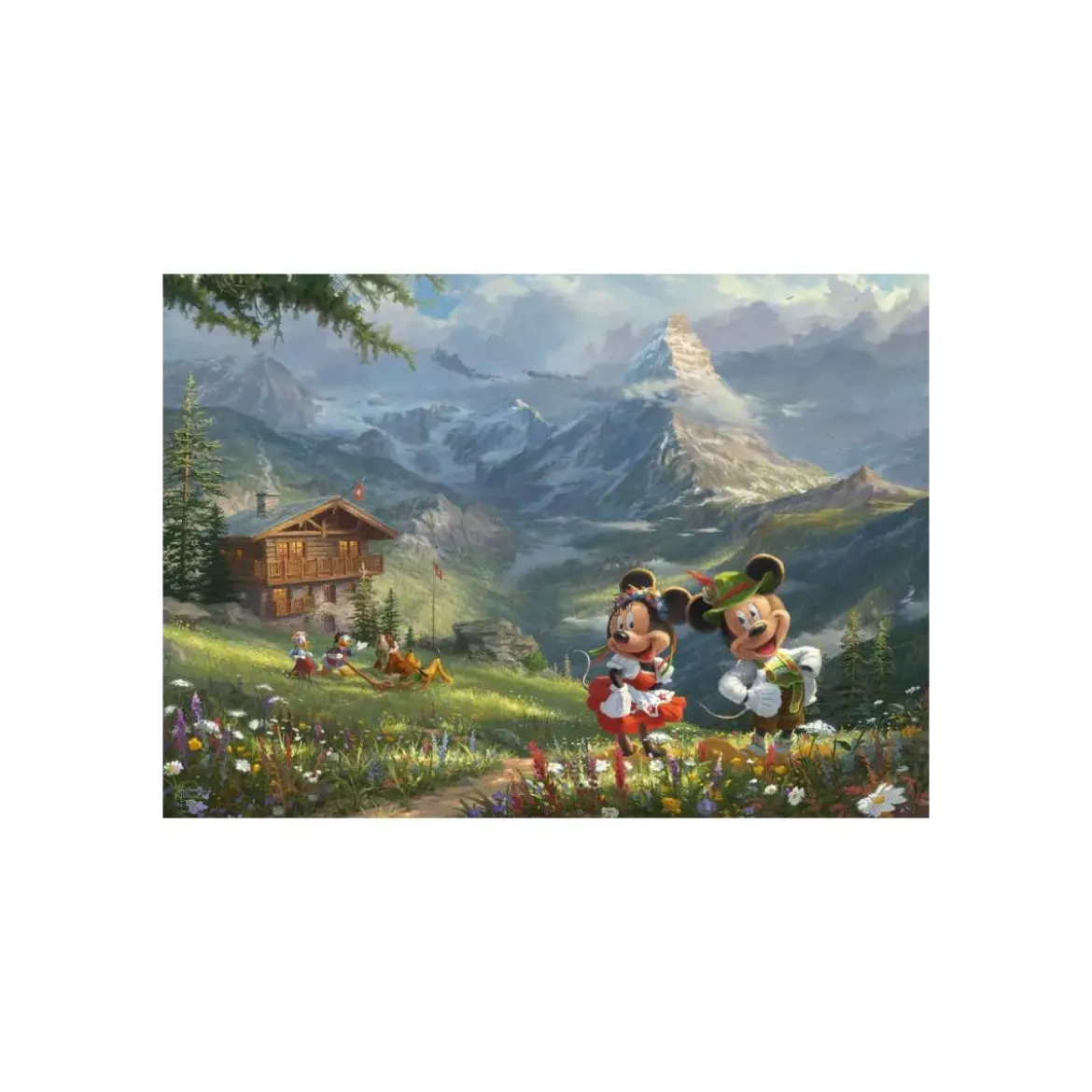 Puzzle Disney Mickey et Minnie dans les Alpes - 1000 pièces