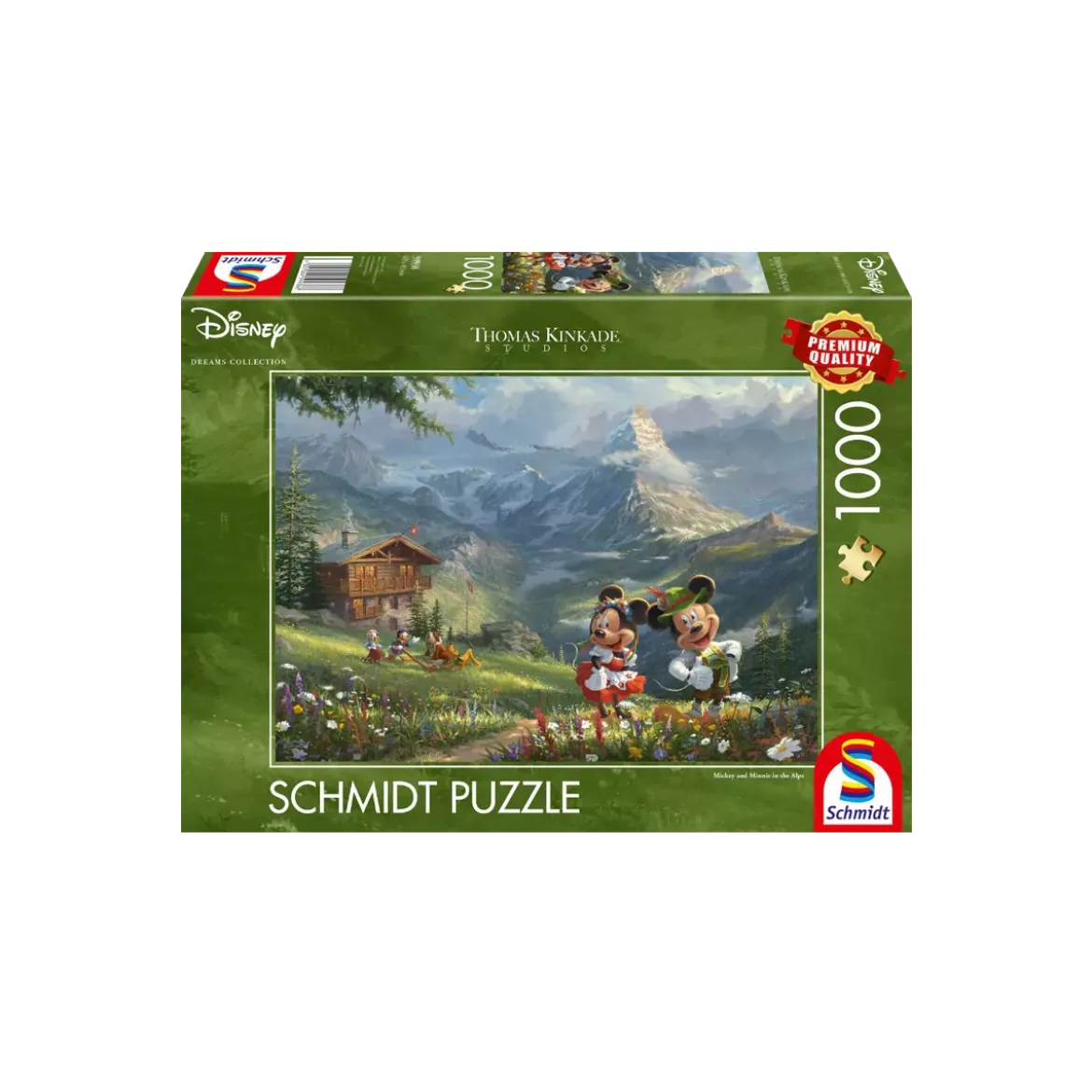 Puzzle Disney Mickey et Minnie dans les Alpes - 1000 pièces