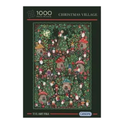 Puzzle Gibsons The Art File : Christmas Village - 1000 pièces