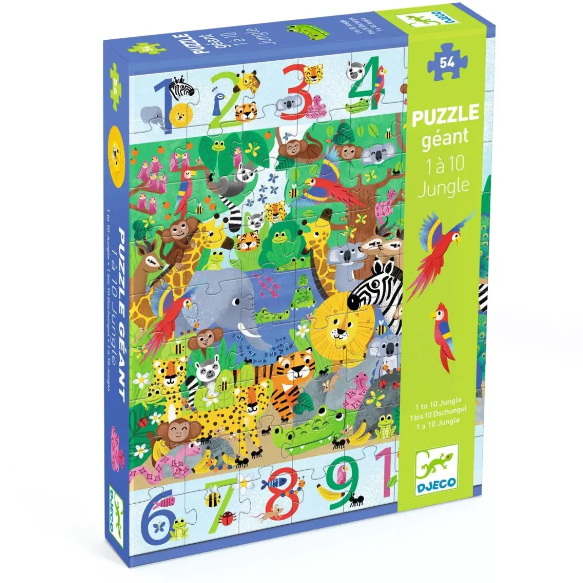 Puzzle 1 à 10 Jungle - 54 pièces