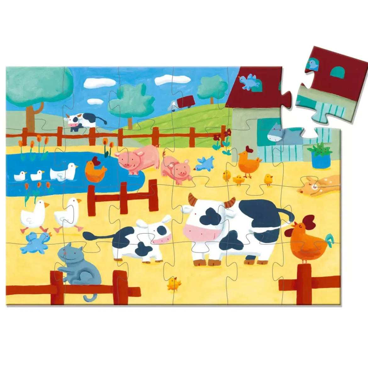 Puzzle Les Vaches à la Ferme - 24 pièces