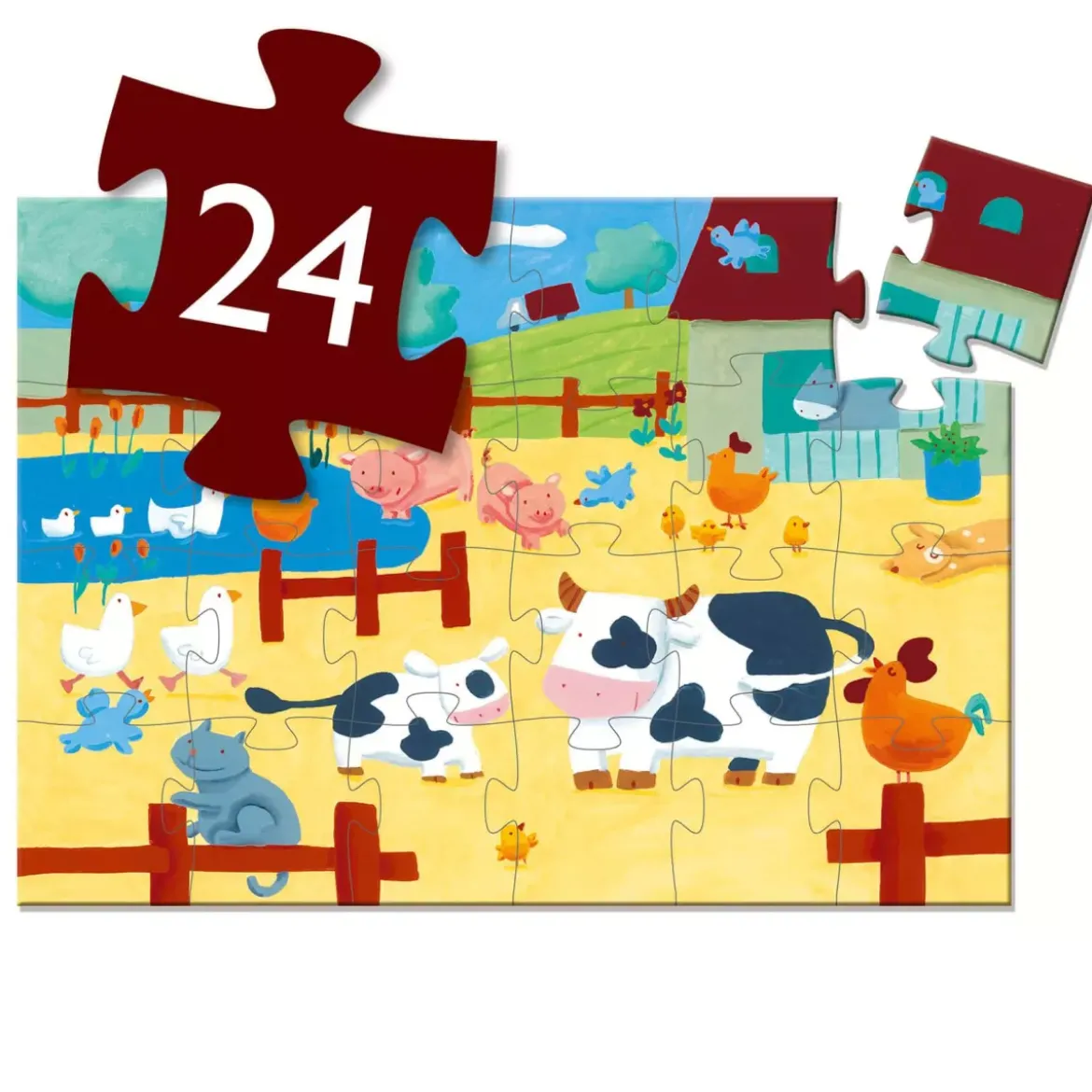 Puzzle Les Vaches à la Ferme - 24 pièces