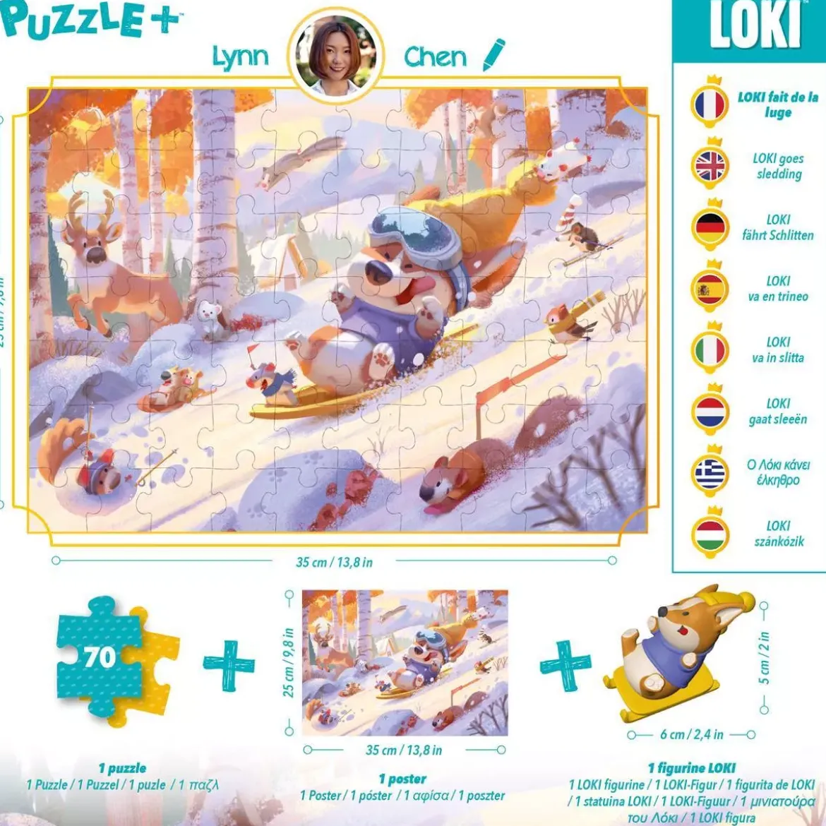 Puzzle Loki fait de la luge - 70 pièces