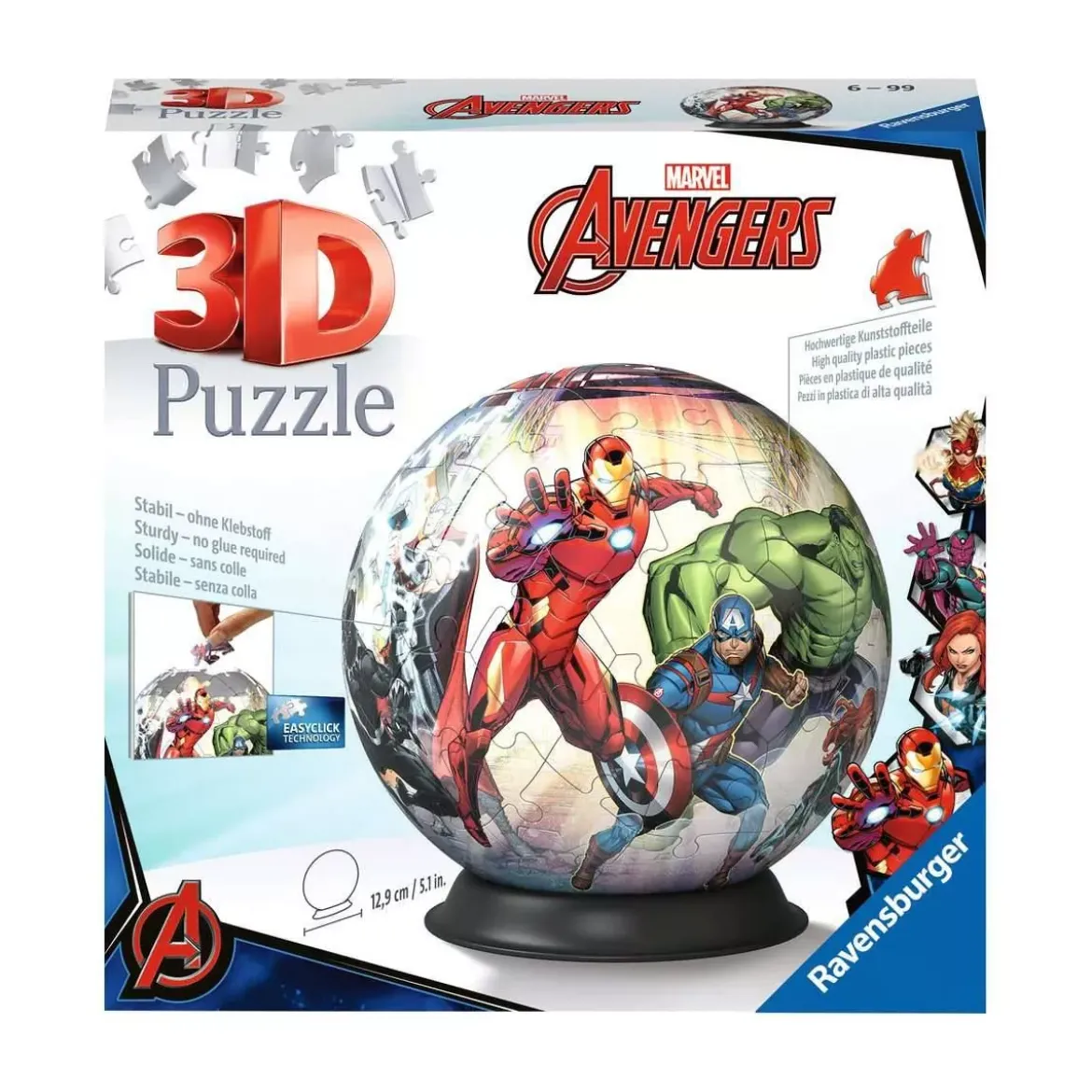 Puzzle Marvel Avengers 3D Ball - 72 pièces