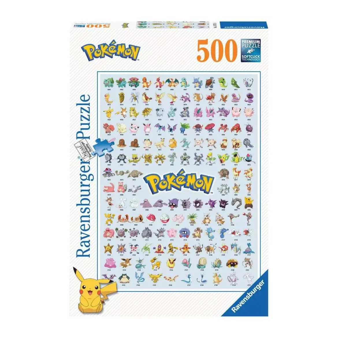 Puzzle Pokémon : Pokédex 1er Génération - 500 pièces