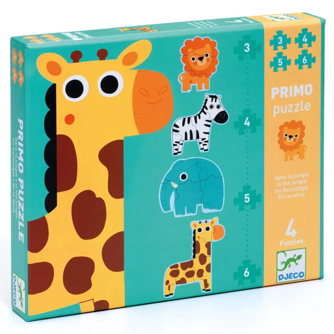 Puzzle Primo Dans la Jungle - 3-6 pièces