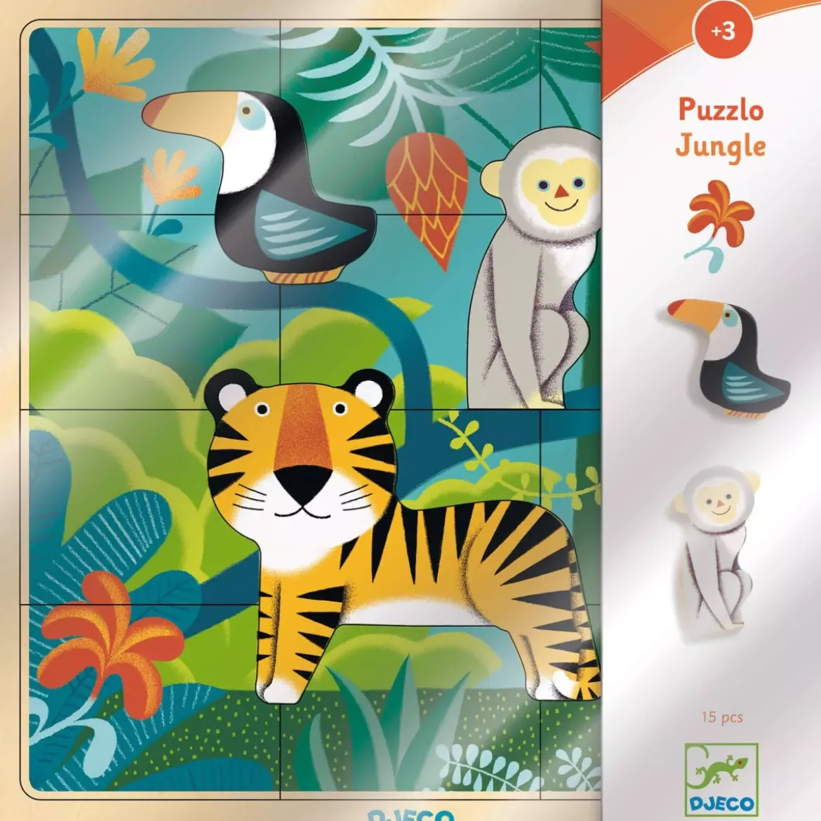 Puzzle Puzzlo Jungle - 15 pièces