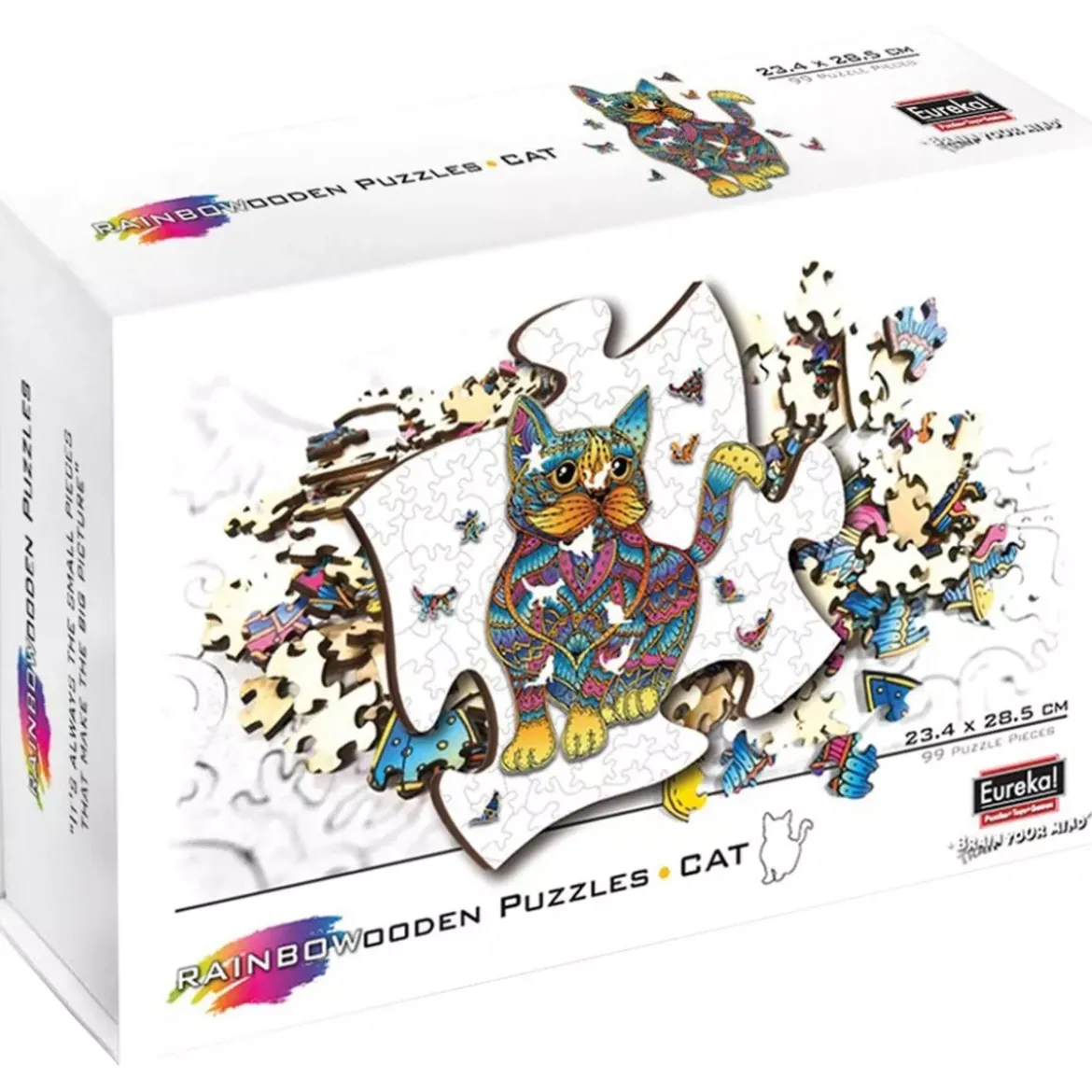 Puzzle Rainbowooden Chat - 99 pièces
