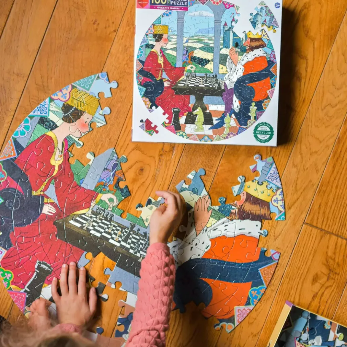 Puzzle Rond Gambit de la Reine - 100 pièces
