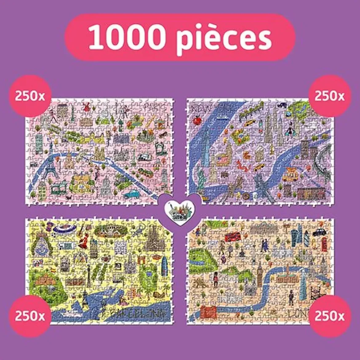 Puzzle Teampuzzle : City Trips - 1000 pièces