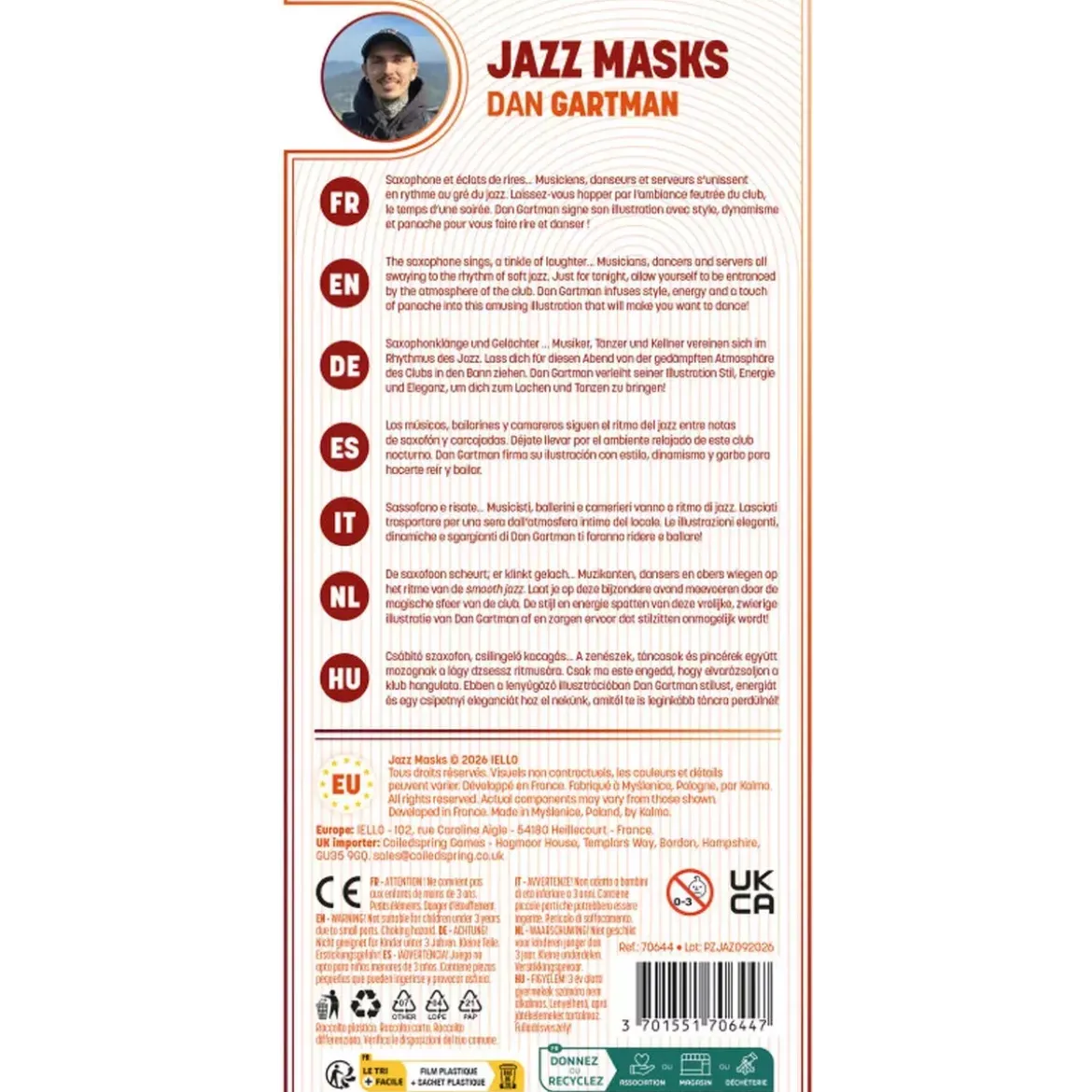 Puzzle Universe Jazz Masks - 500 pièces