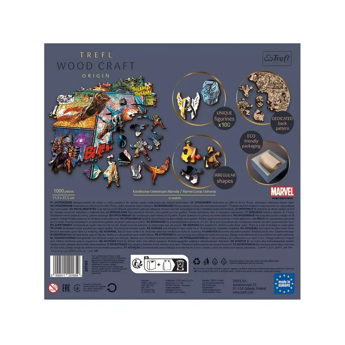 Puzzle Wood Craft Marvel Comics - 1000 pièces