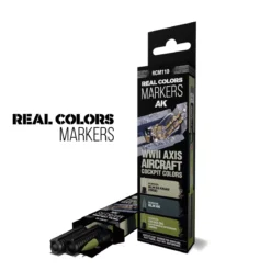 Real Colors Markers Set : WWII Axis Aircraft Cockpit Colors - AK Interactive