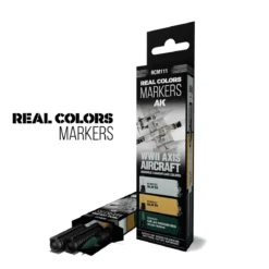 Real Colors Markers Set : WWII Axis Aircraft Squiggle Camouflage Colors - AK Interactive