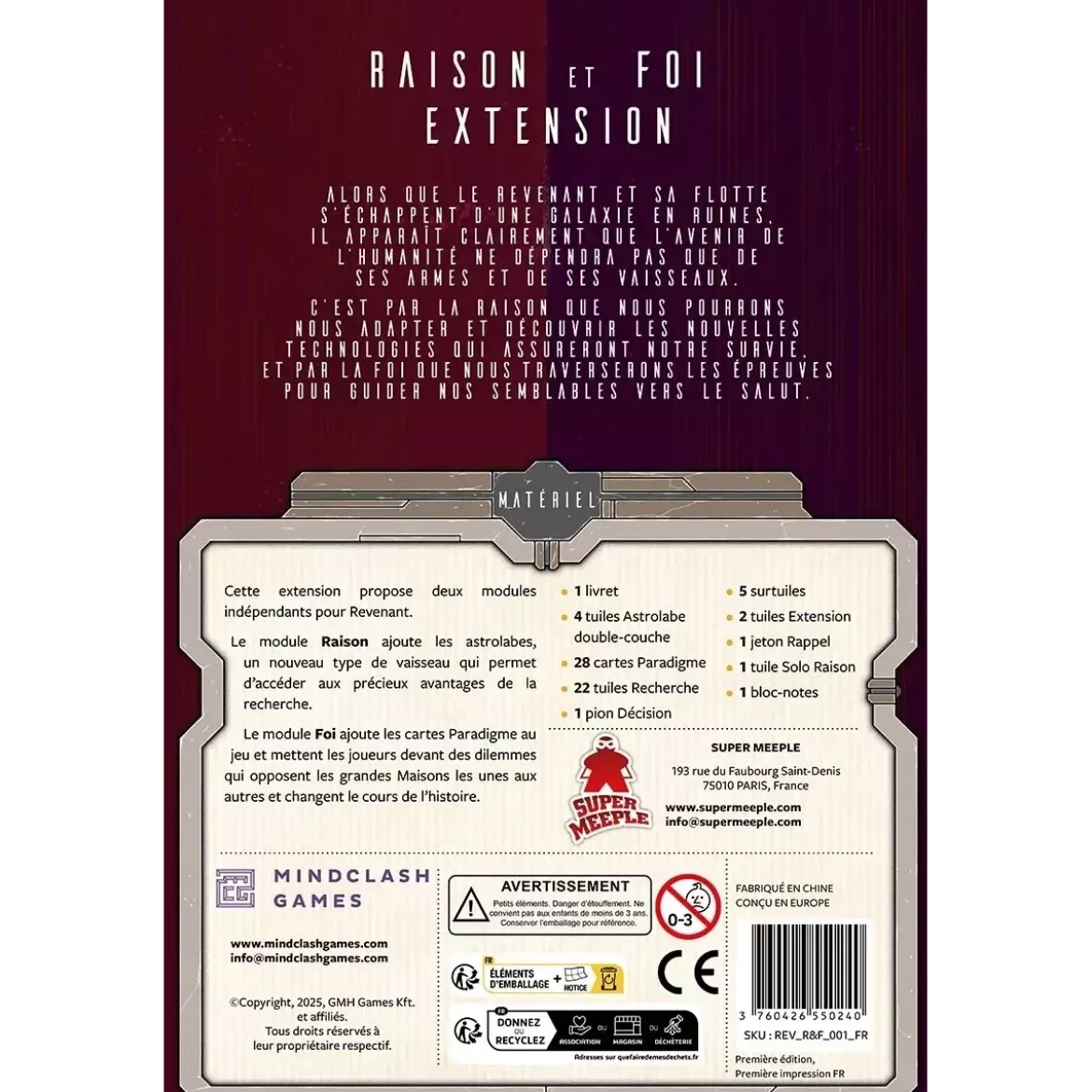 Revenant : Raison et Foi - Extension