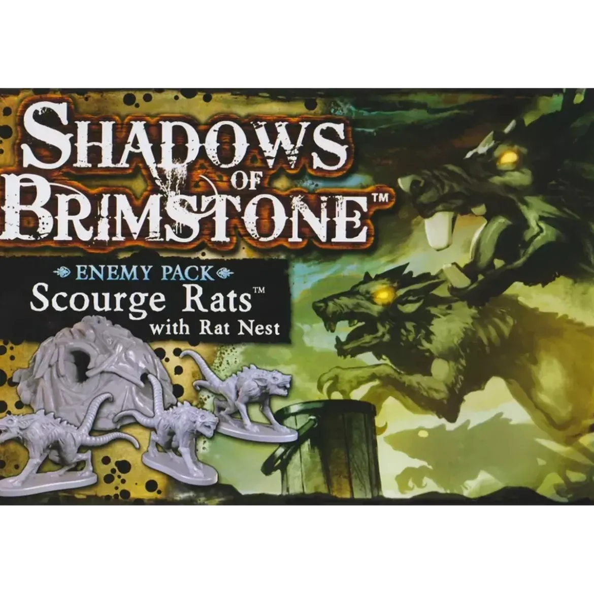 Shadows of Brimstone : Scourge Rats with Rat Nest - Enemy Pack - Version Anglaise