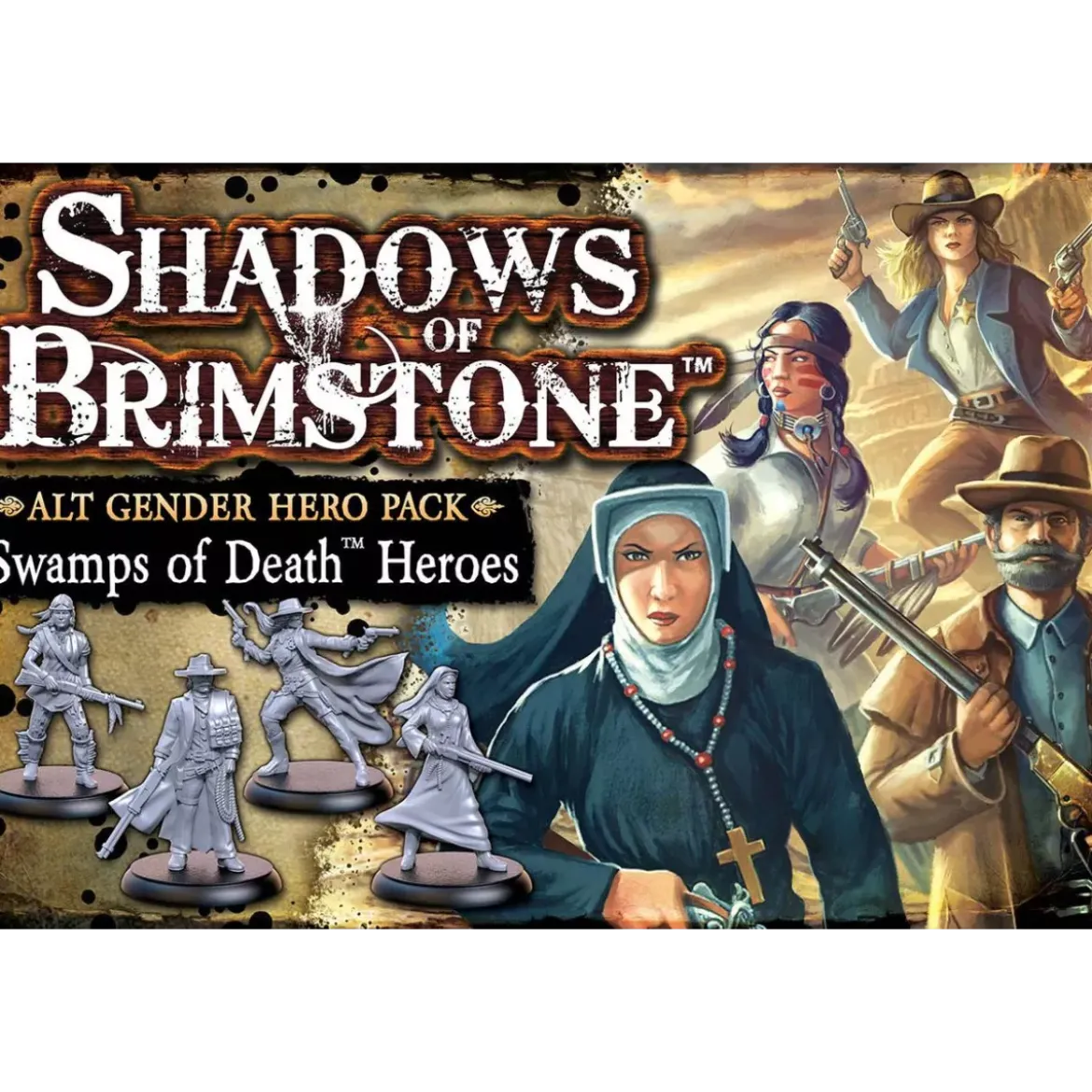 Shadows of Brimstone : Swamps of Death - Alt Gender Hero Pack - Version Anglaise