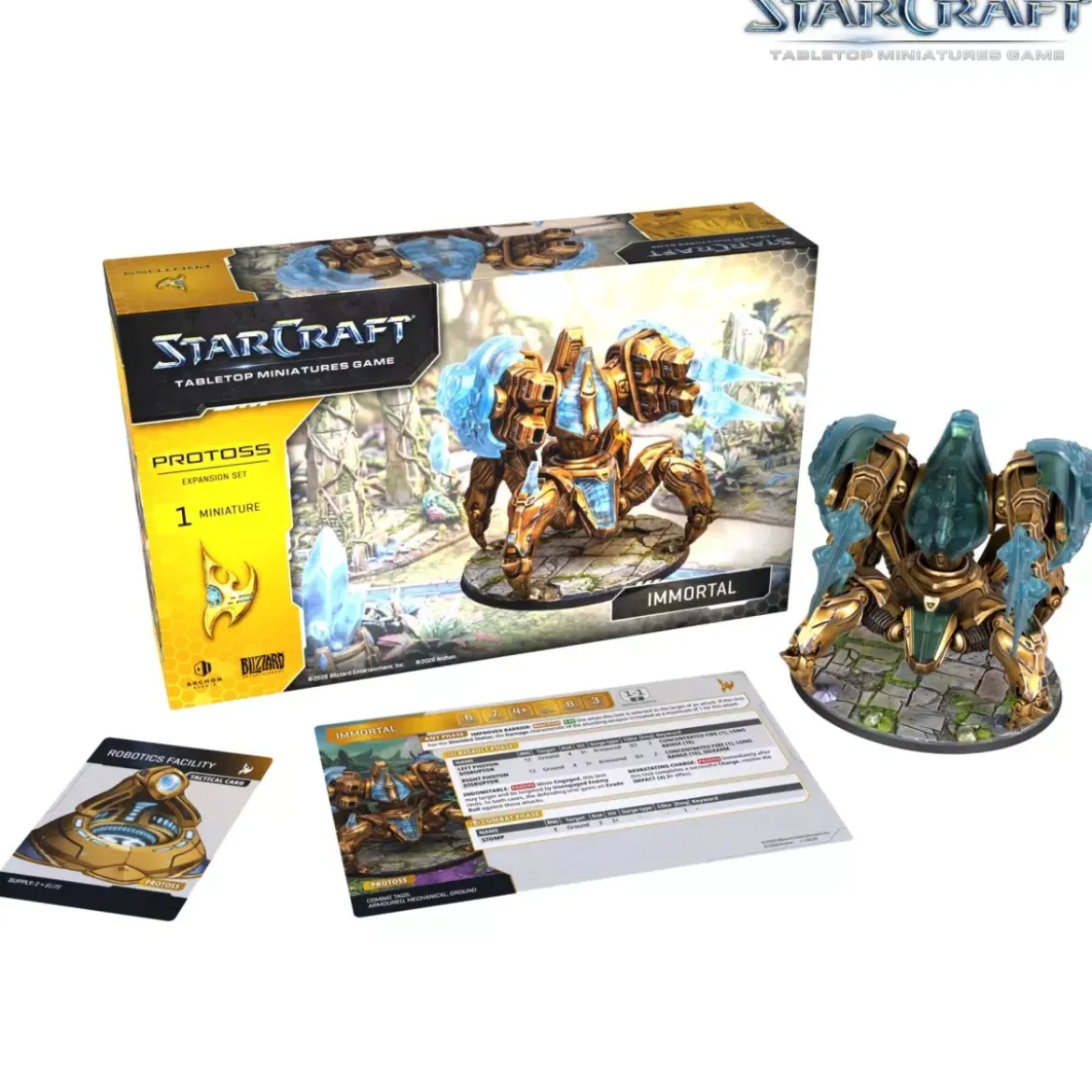 StarCraft - Tabletop Miniatures Game - Immortal - Protoss Expansion Set - Version Anglaise
