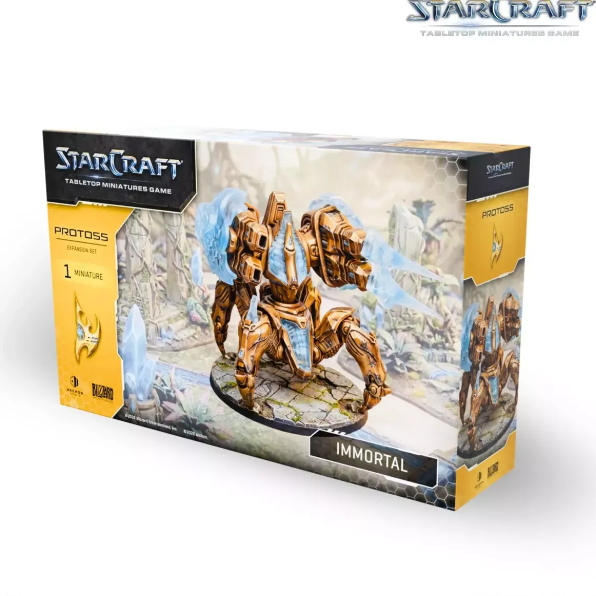 StarCraft - Tabletop Miniatures Game - Immortal - Protoss Expansion Set - Version Anglaise