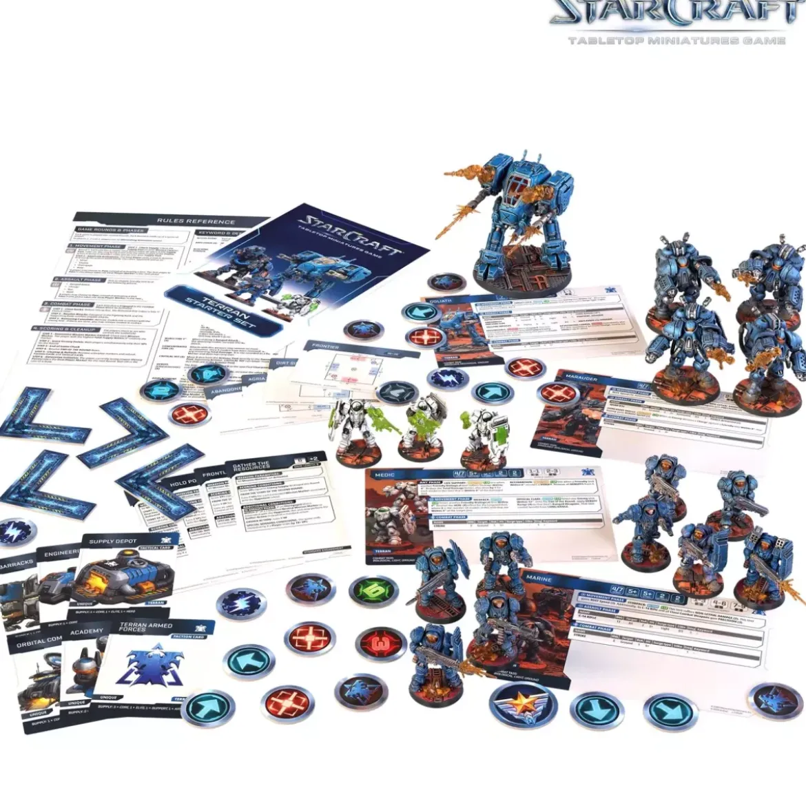 StarCraft - Tabletop Miniatures Game : Terran Starter Set - Version Anglaise