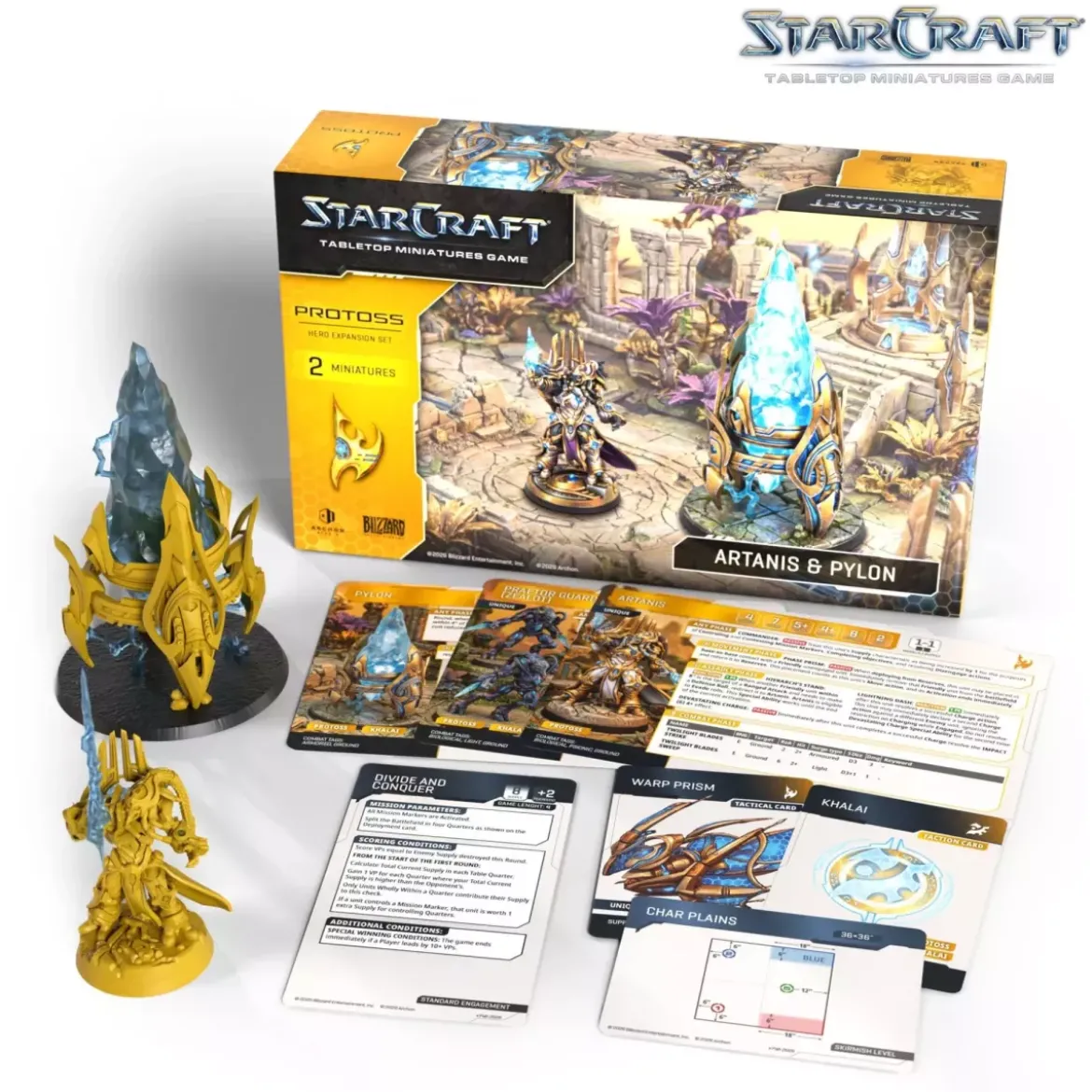 StarCraft - Tabletop Miniatures Game - Artanis & Pylon - Protoss Hero Expansion Set - Version Anglaise