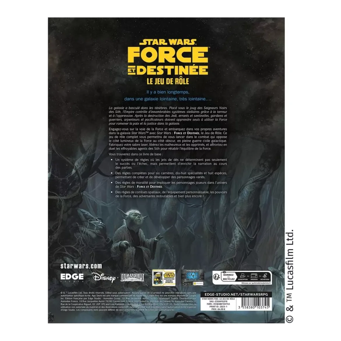 Star Wars Force et Destinée : Livre de Règles