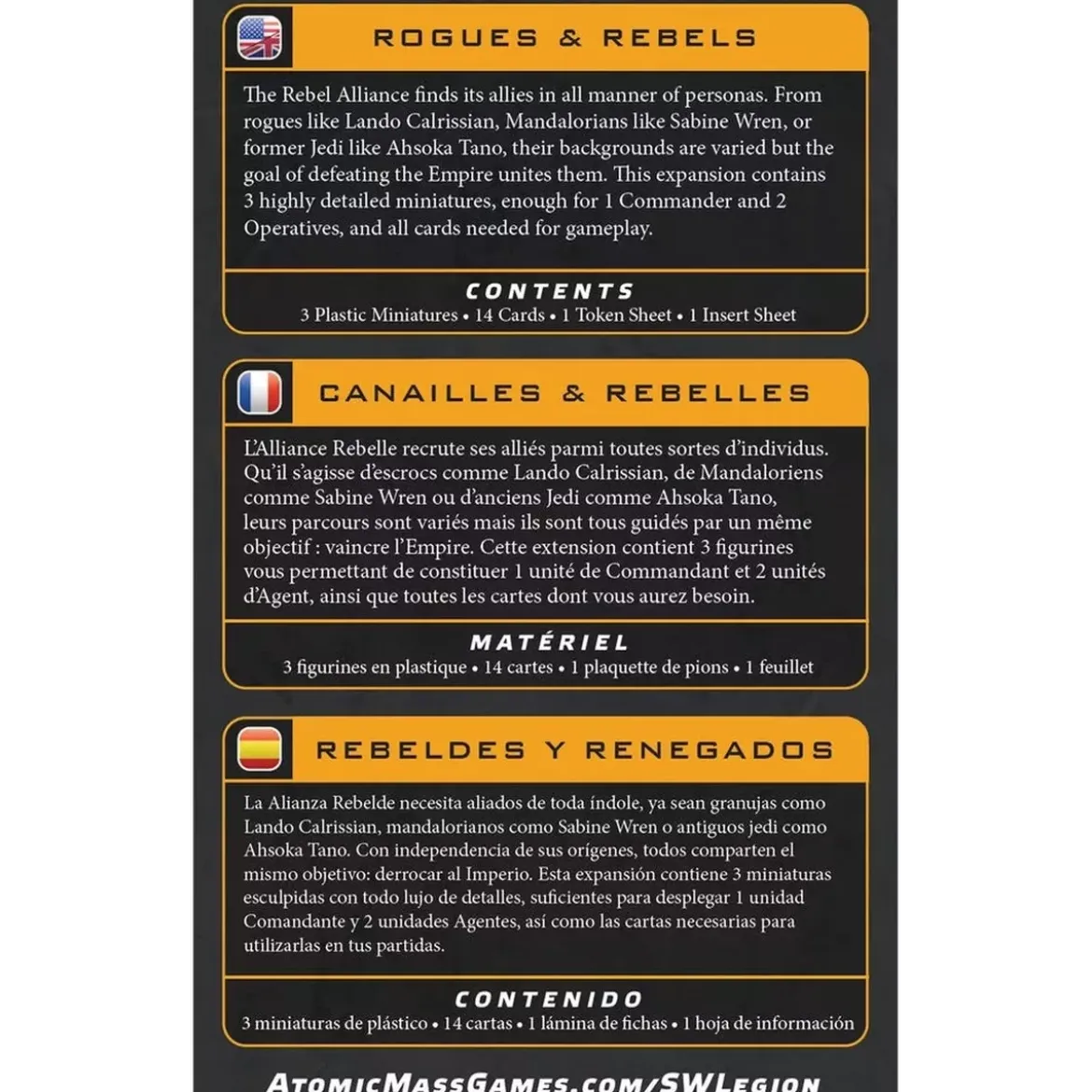 Star Wars : Légion - Rogues & Rebels (Reissue) - Extension Commandant / Agent