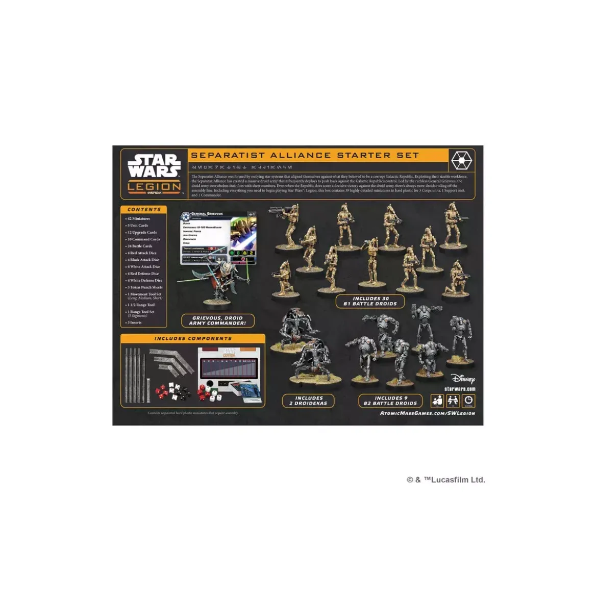 Star Wars : Légion - Separatist Alliance Starter Set - Boîte de Base