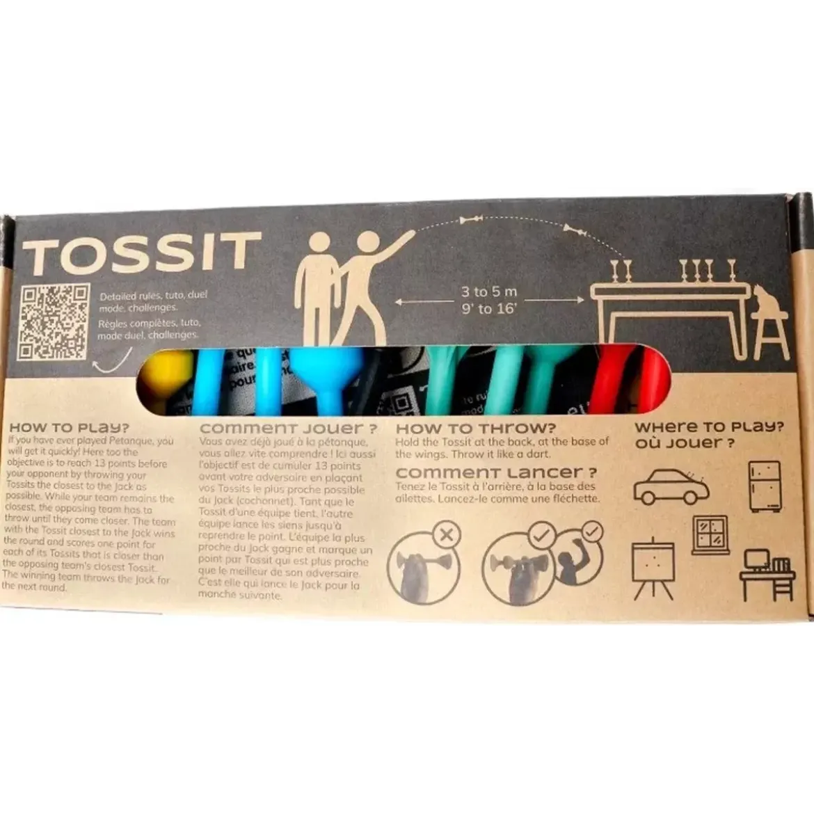 Tossit Pack Famille : Rouge - Cyan - Bleu - Jaune