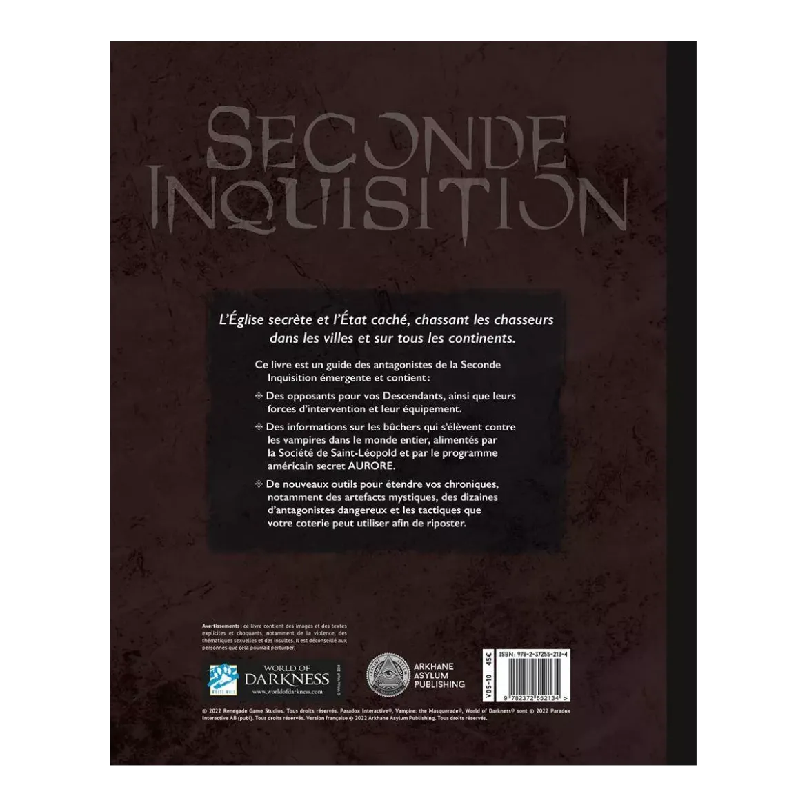 Vampire la Mascarade V5 : La Seconde Inquisition