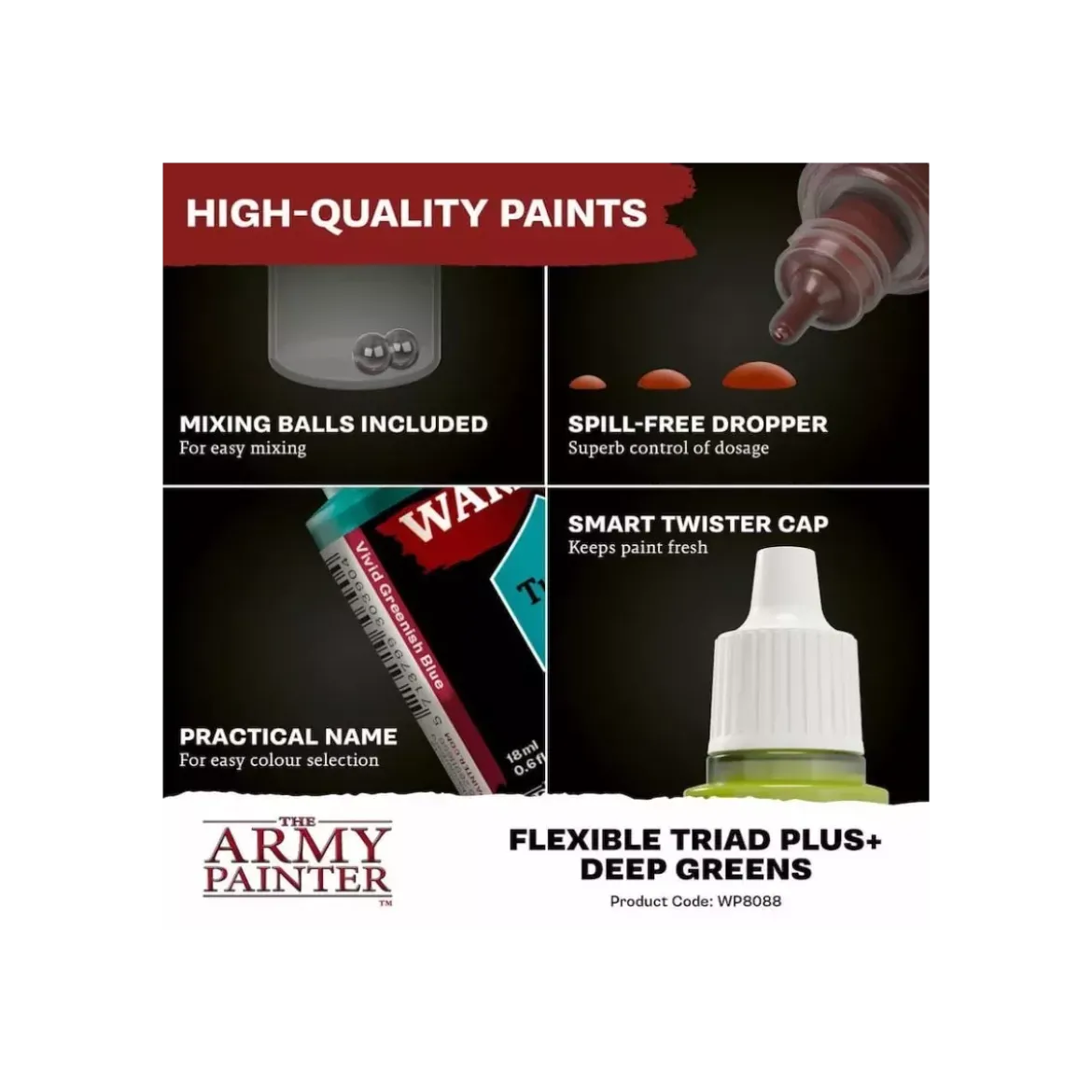 Warpaints Fanatic : Deep Green Flexible Triad PLUS+