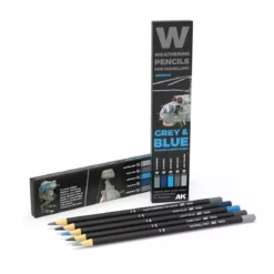 Weathering Watercolor Pencils Set : Grey & Blue Shading & Effects Set - AK Interactive